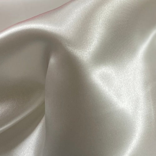 Ivory #U/77 Shiny Satin Woven Fabric - SKU 4310A