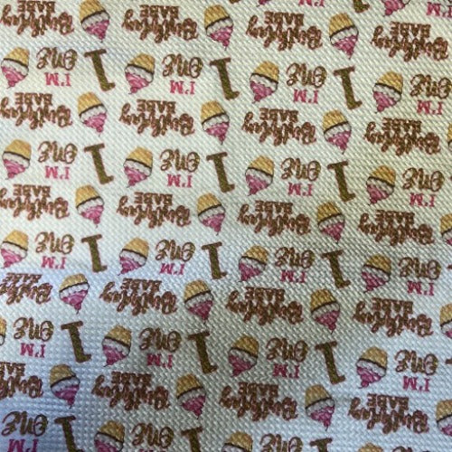 White #S112 Birthdays Bullet Double Knit Print Fabric - SKU 6132