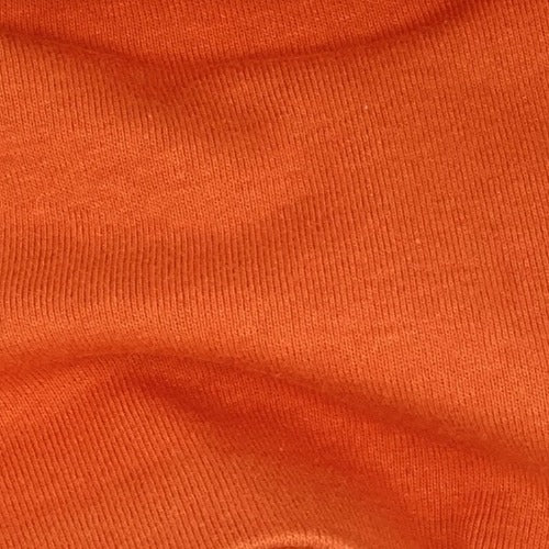 Burnt Orange Rib Cotton Open Width Knit Fabric - SKU 3196E