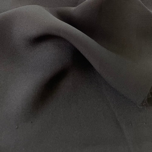 Black #U161 Georgette Sheer Woven Fabric - SKU 4577