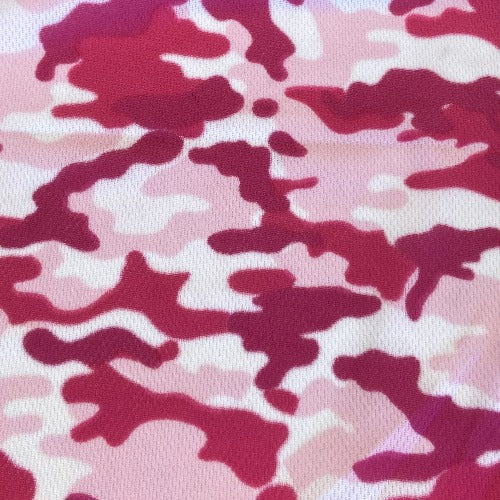 Pink/White #U177 Dimple Mesh Camouflage Knit Fabric - SKU 4562