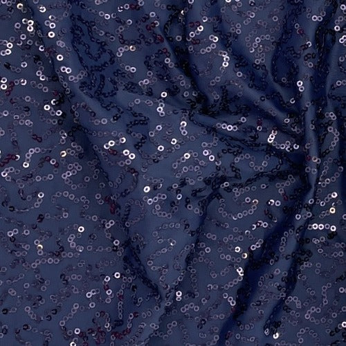 Purple #S/G1 Sequin Polyester Mesh Knit Fabric - SKU 6219B