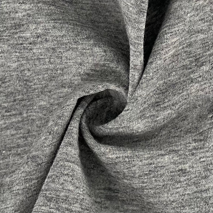 Heather Grey | 100% Cotton Jersey 4.5 Ounce (Matching Rib Available) - SKU 7324J #S149/150