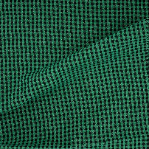 Check Green Seersucker Woven Fabric - SKU 5223 Green