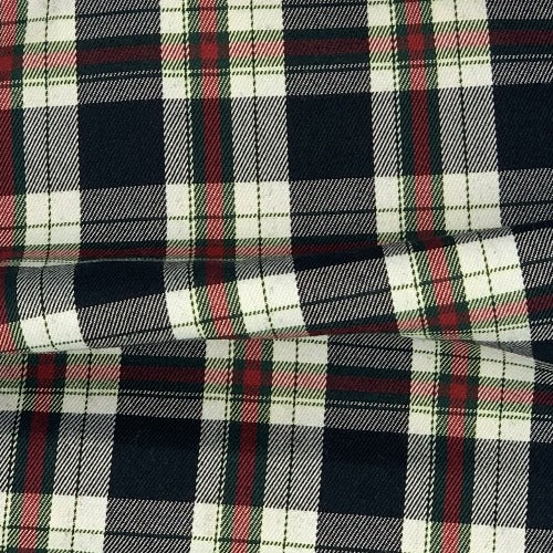 Black/Hunter/Red Brawny Shirting Plaid Woven Fabric - SKU 4917