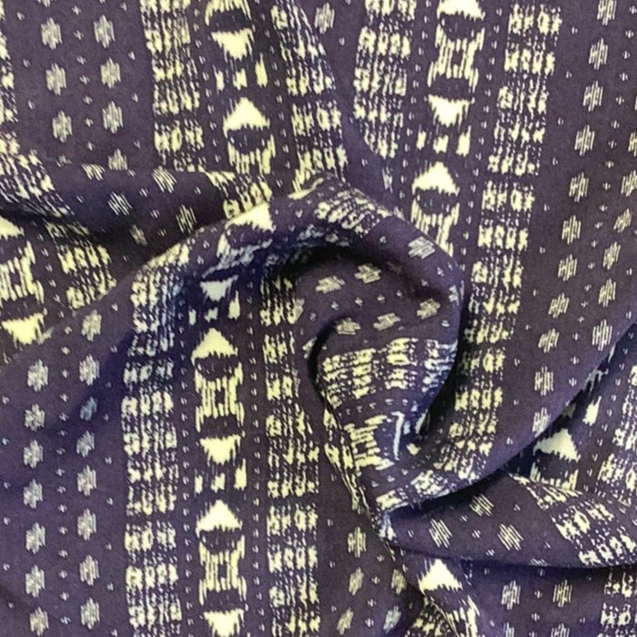 Navy #S184 Rayon Woven Print Fabric - SKU 7096