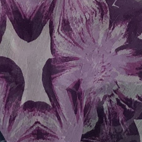 BOGO Purple #S184 Blossom Silk Chiffon Print Woven Fabric - SKU 6104
