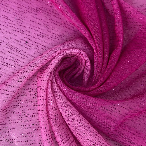 Pink #S801/2/3 Gradient Metallic Sheer Knit Fabric - SKU 7154U
