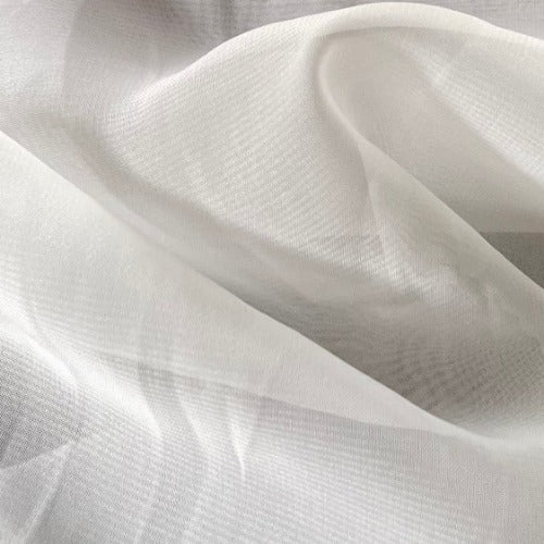 White #U66 Chiffon Woven Fabric - SKU 4626B