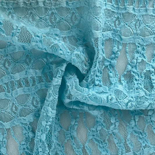 Aqua | Vertical Terraced Textured Lace
