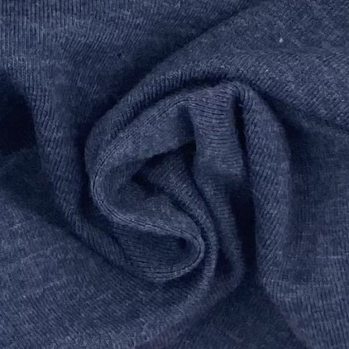 Navy Heather 10 Ounce Cotton/Spandex Jersey Knit Fabric - SKU 2853R