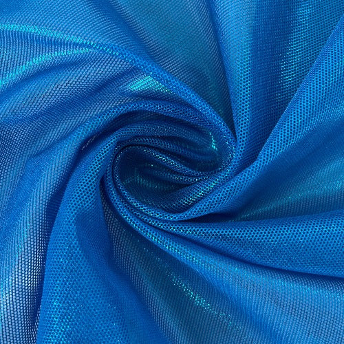 Turquoise #S801/802/803 Metallic Sheer Mesh Knit Fabric - SKU 7154P