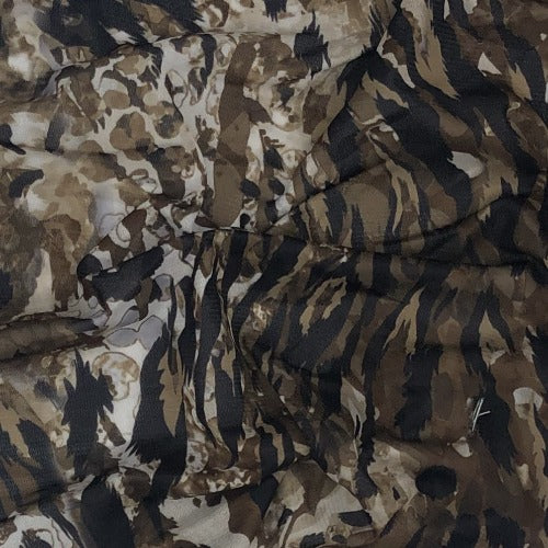 Brown #S17 Skin Triple Mesh Print Knit Fabric - SKU 6643