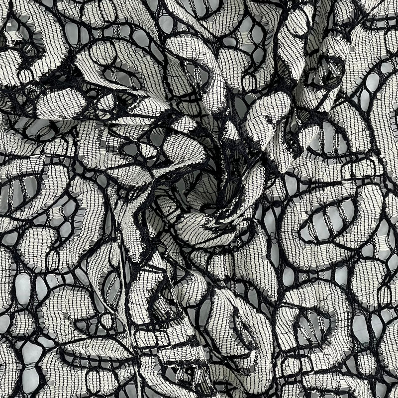Knotted Lace - Black & Ivory| 7316G