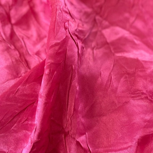 Pink Hot #S120 Crush Satin Woven Fabric - SKU 4200
