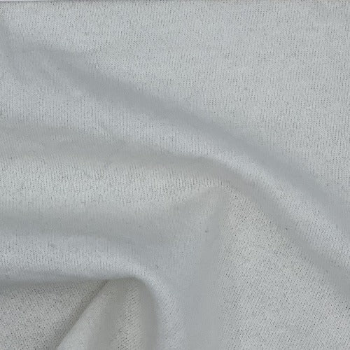 White #U166 10 Ounce 24" Tubular Sweatshirt Fleece Knit Fabric - SKU 2636