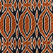 Orange/Black Mudcloth Batik Printed Shirting Woven Fabric - SKU 7148