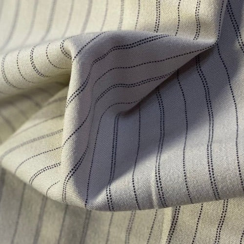 Champagne #S166 Stripe Stretch Suiting Woven Fabric - SKU #7103A