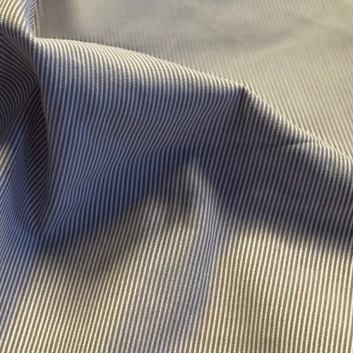 4 Khaki #S199 Pin Stripe Shirting Woven Fabric - SKU 7109