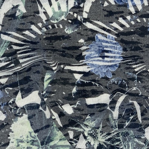 Black #SS12 Amazon Print Thermal Knit Fabric - SKU 5458