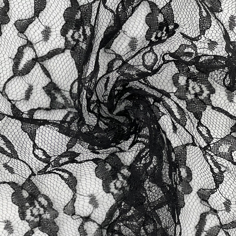 Black | Classic Floral Lace | 7316B
