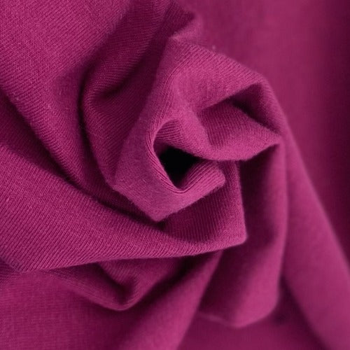 Dark Magenta 10 Ounce Cotton/Spandex Jersey (B) Knit Fabric - SKU 2853B 