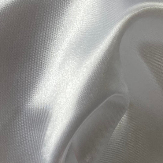 White #S-S Shiny Satin Woven Fabric - SKU 4310B