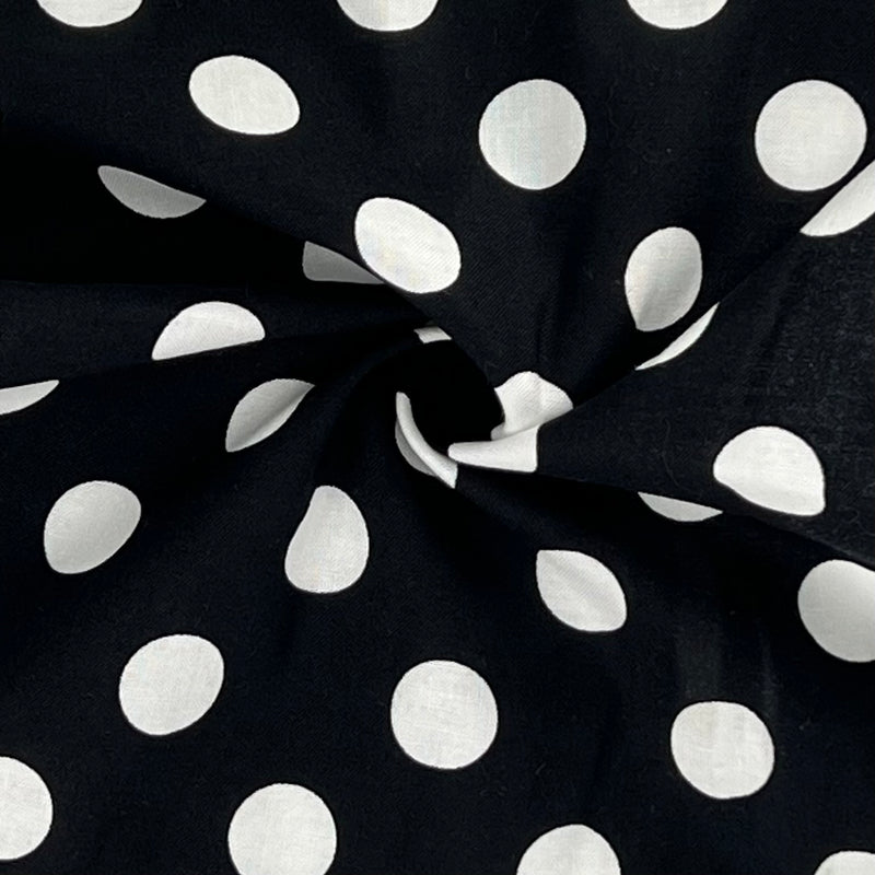 Black | Dot Print Cotton Woven (by Michael Miller) - SKU 7373A