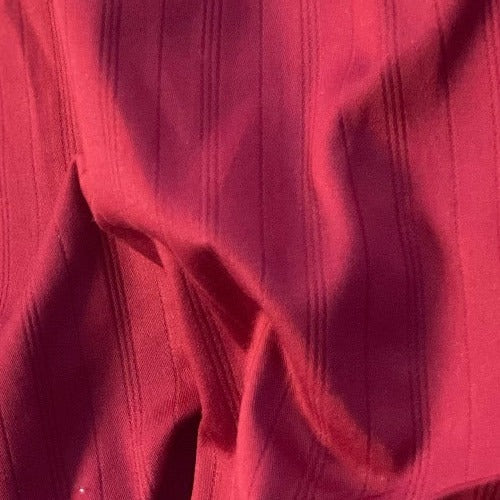 Bordeaux #S166  Stripe Stretch Suiting Woven Fabric - SKU #7103A