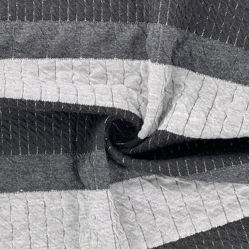 Black/Grey | Stripe Jacquard Texture Knit - SKU 7339 #U96