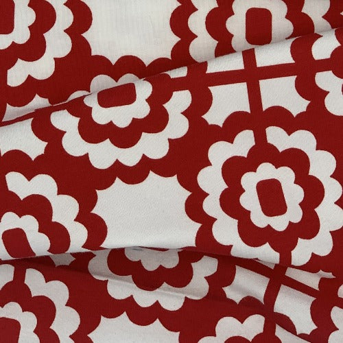 Red Gate Cotton Spandex Jersey Print Knit Fabric - SKU 4760H