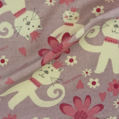 Cats Velour Print Cotton/Polyester Knit Fabric - SKU 3170C