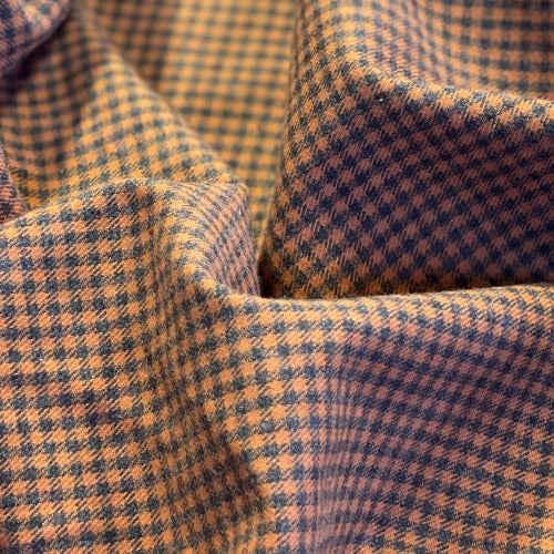 Burnt Orange #S184 Super Soft Check Shirting Woven Fabric - SKU 7104