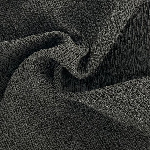 Black #U58 Crinkle Jersey Knit Fabric SKU #7153