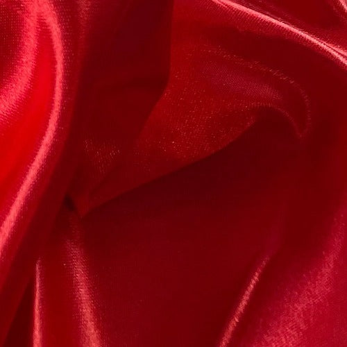 Red #U/77 Shiny Satin Woven Fabric - SKU 4310A