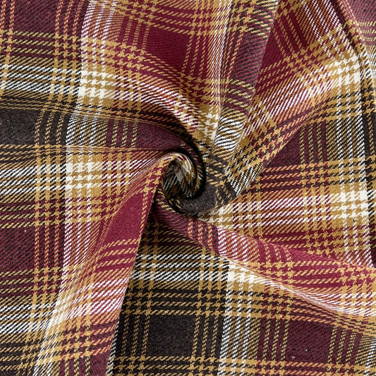 Burgundy/Brown | Madras Plaid Flannel