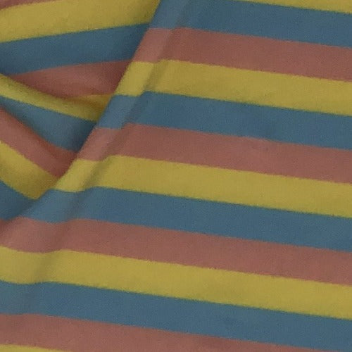 Yellow #S Stripe Jersey Polyester/Spandex Print Knit Fabric - SKU 6026B