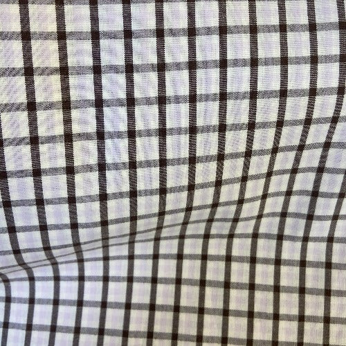 Yarn-Dye Plaid 100% Cotton Shirting - Brown & Lavender | SKU 5927A #S162
