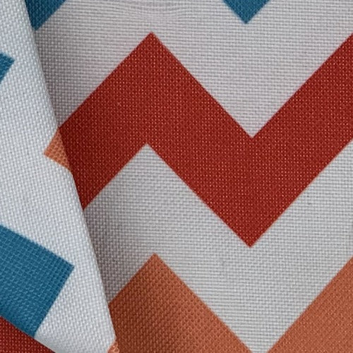 Coral #UB109/111 Pro Tuff Chevron Out Door Canvas Woven Fabric - SKU 4628