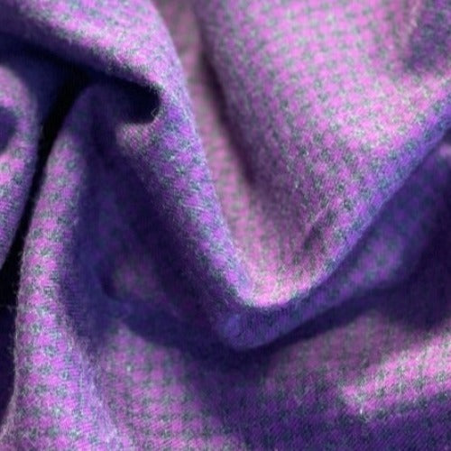 Purple #S184 Super Soft Check Shirting Woven Fabric - SKU 7104
