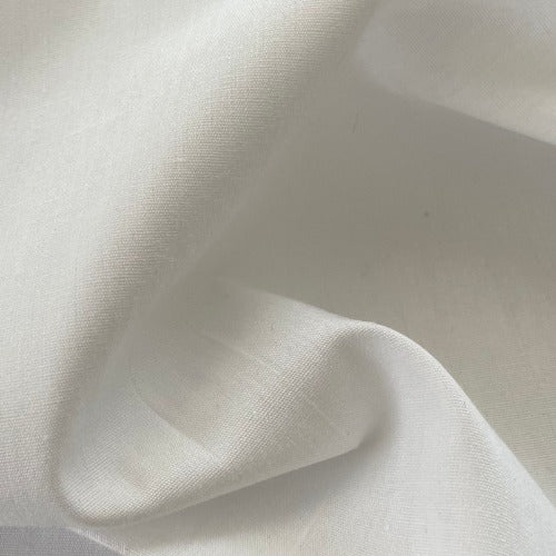 White #U18 Cotton/Polyester Shirting Woven Fabric - SKU 5979B