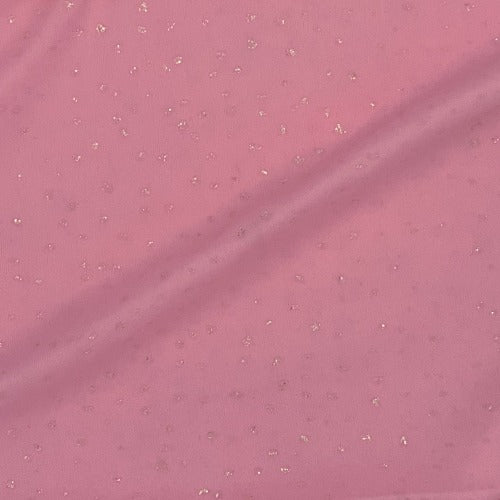 Pink Gold Sequin Metallic Spandex Knit Fabric - SKU 3810B