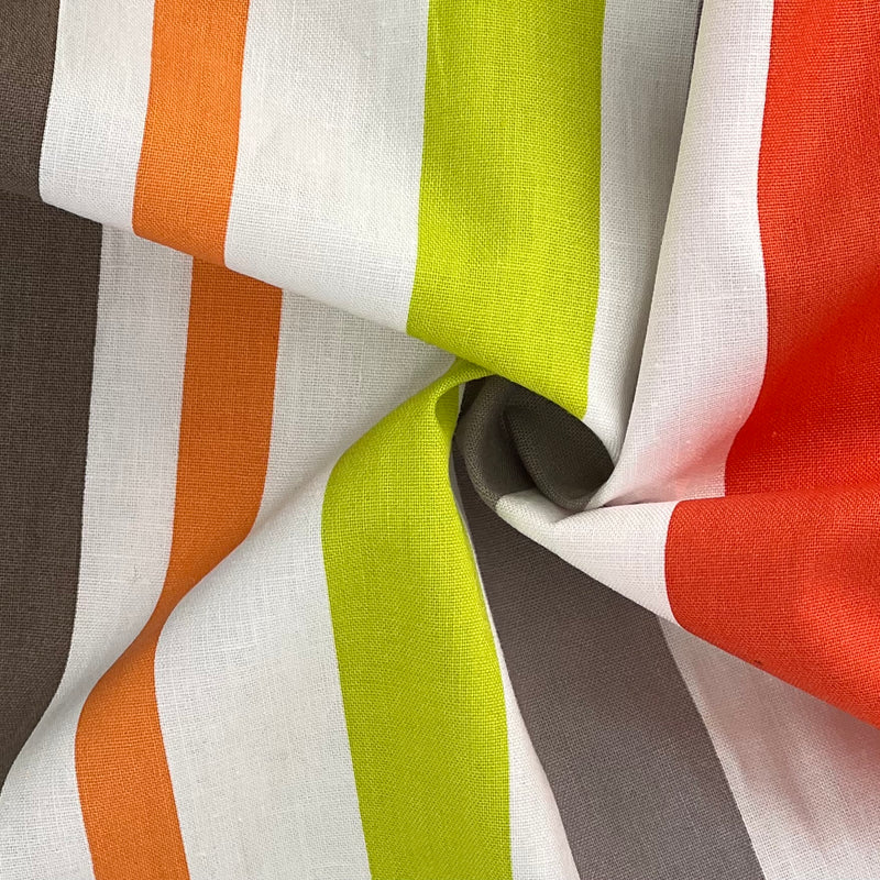 Orange/Apple | Stripe Print by Michael Miller - SKU 7372A