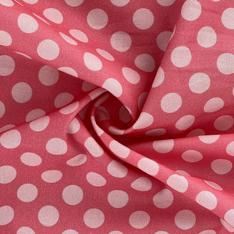 Coral | Dot Print Cotton Woven (Made for Bailey Boys) - SKU 7373B