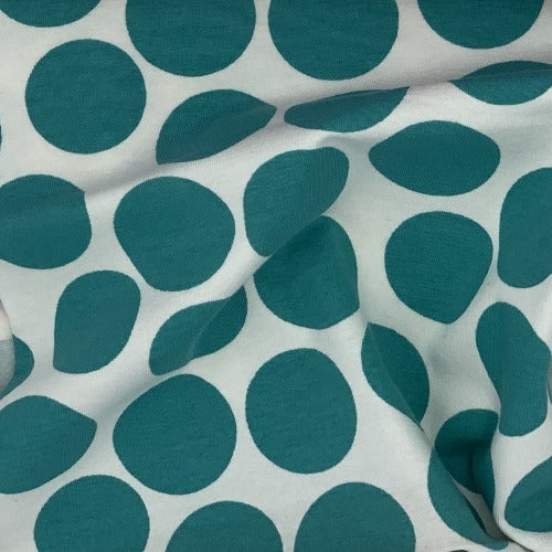 Jade #SS87/15 1 1/2 inch Dot Cotton Lycra Jersey Print Knit Fabric - SKU 4550