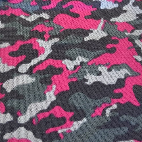 Pink #U177 Dimple Mesh Camouflage Knit Fabric - SKU 4562