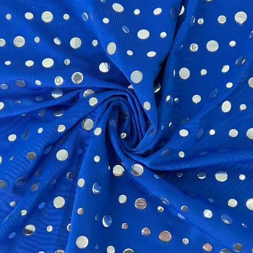 Royal #S801/802/803 Dot Sequin Polyester Jersey Knit Fabric - SKU 7154R