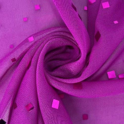 Purple #S801/802/803 Sequin Sheer Mesh Knit Fabric - SKU 7154P