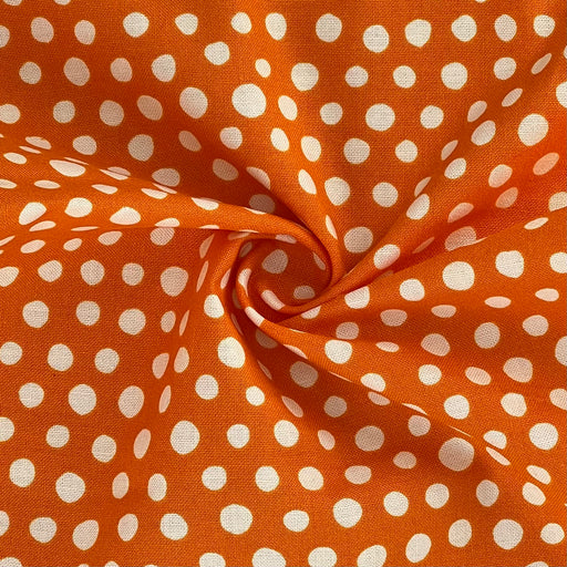 Orange | Dot Print Cotton Woven (by Robert Kaufman) - SKU 7373A