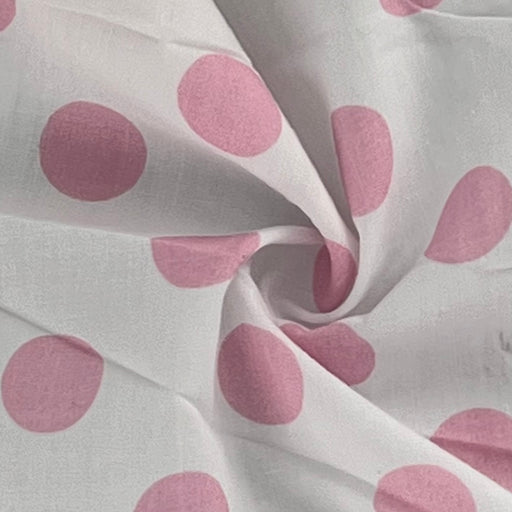 White/Pink | Dot Print Cotton Woven (Made for Bailey Boys) - SKU 7373B